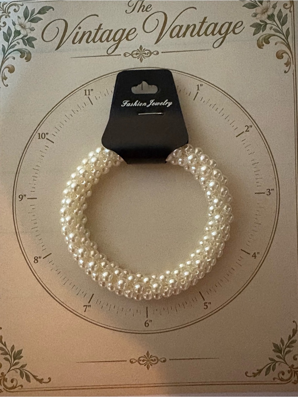 Pearl Beaded Stretch Bracelet - White
